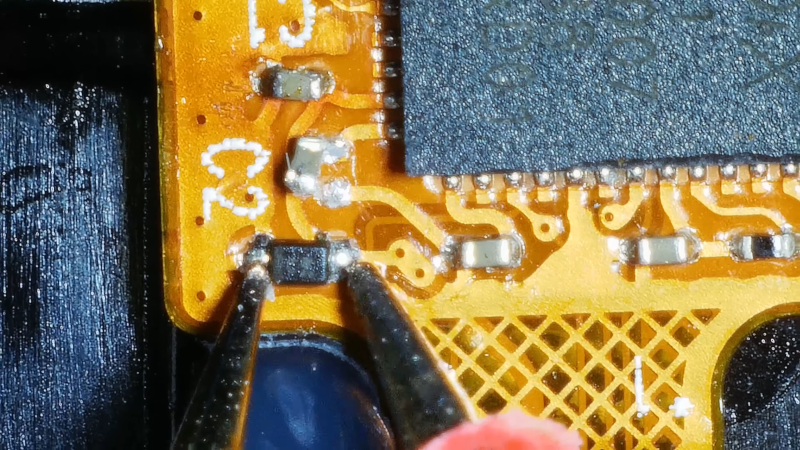 Repairing A Component On A Flex Connector